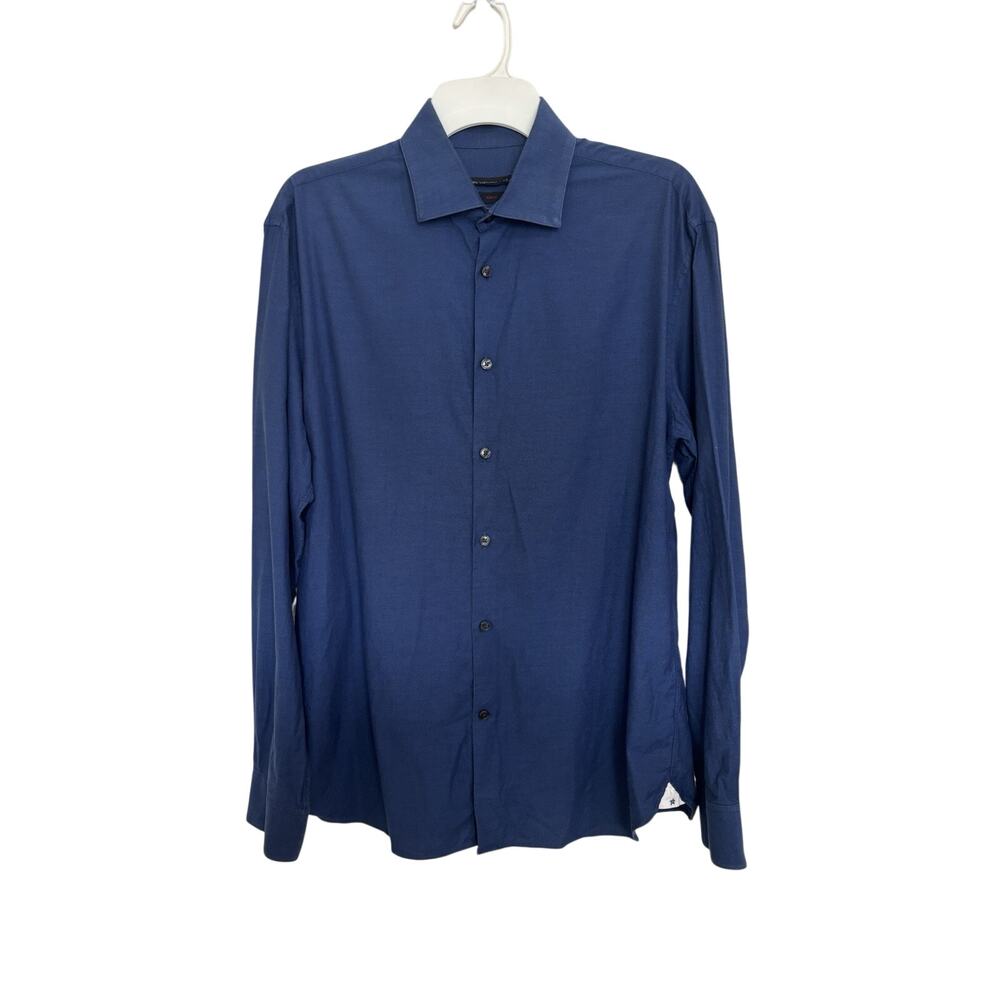 John Varvatos USA Slim Fit Dark Indigo Dress Shirt 16 34/35 Button Down